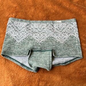 Victoria’s Secret Forest Green Heather Fair Isle Seamless Boyshort BNWOT M